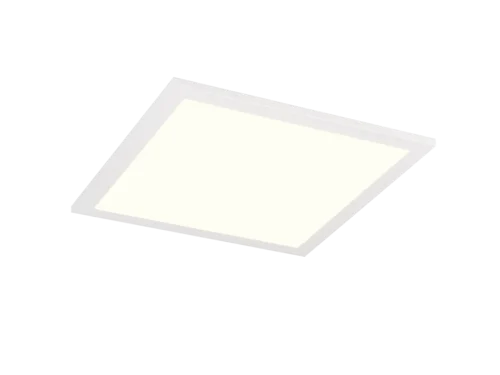 Plafondlamp Cindun mat wit, slank metalen design met geïntegreerde LED en warm wit licht