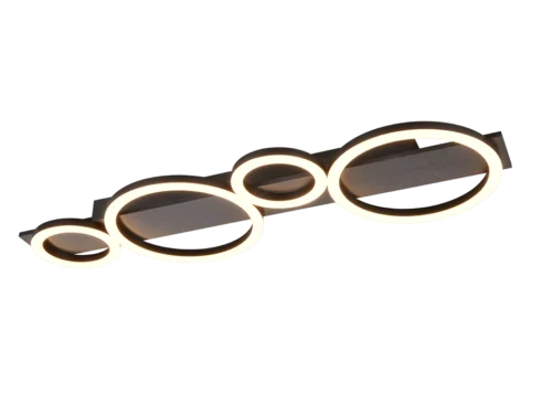 Plafondlamp Sassond Wit met vier warme LED-ringen en strak modern metalen ontwerp