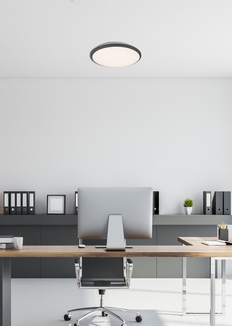 Plafondlamp Trumano Mat Zwart Ø34,7 cm - Afbeelding 3