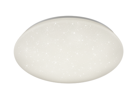 Plafondlamp Gratora Wit Ø74 cm met subtiel sterreneffect en strakke witte afwerking