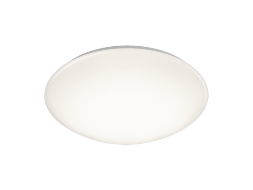 Plafondlamp Grusen Wit Ø37 cm, ronde LED-plafonnière met rustige witte afwerking en helder licht
