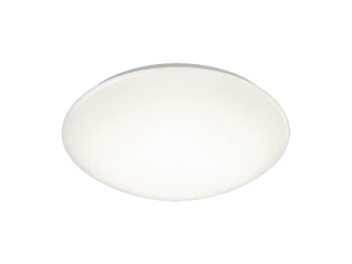 Plafondlamp Grusen Wit Ø37 cm, ronde LED-plafonnière met rustige witte afwerking en helder licht