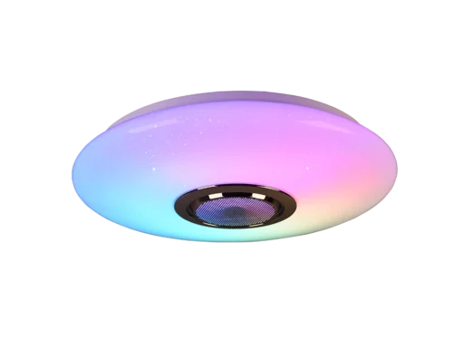 Plafondlamp Kampen Wit Ø41 cm met LED, kleurrijke lichtsfeer en strak rond ontwerp