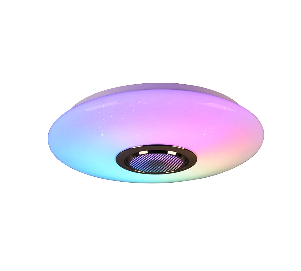 Plafondlamp Kampen Wit Ø41 cm met LED, kleurrijke lichtsfeer en strak rond ontwerp