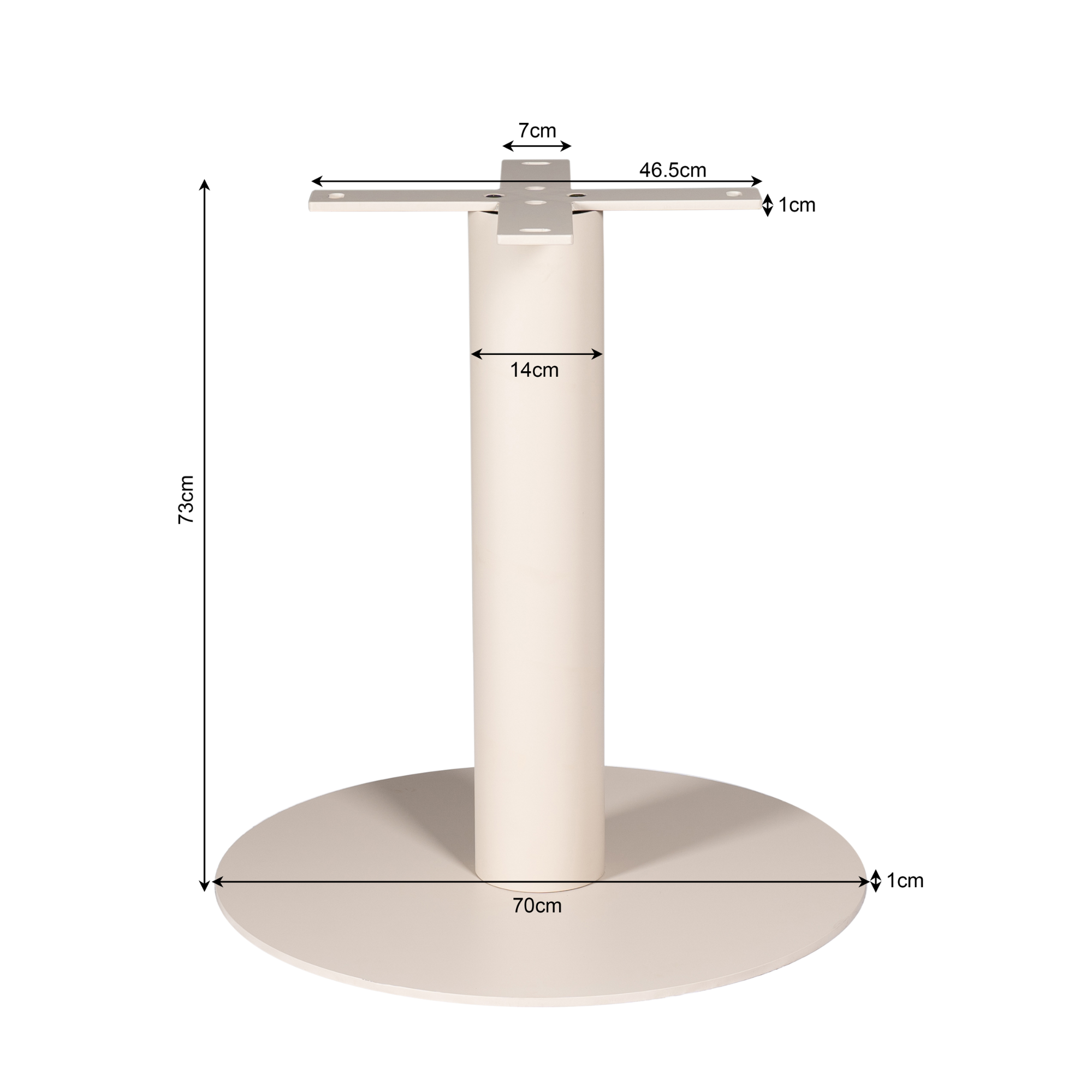 Tafelblad Dermy Metaal 70 cm - Afbeelding 4