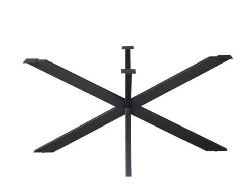 Zwarte metalen Zeirena matrixpoot 140 cm voor ovaal of rechthoekig tafelblad, modern en stevig