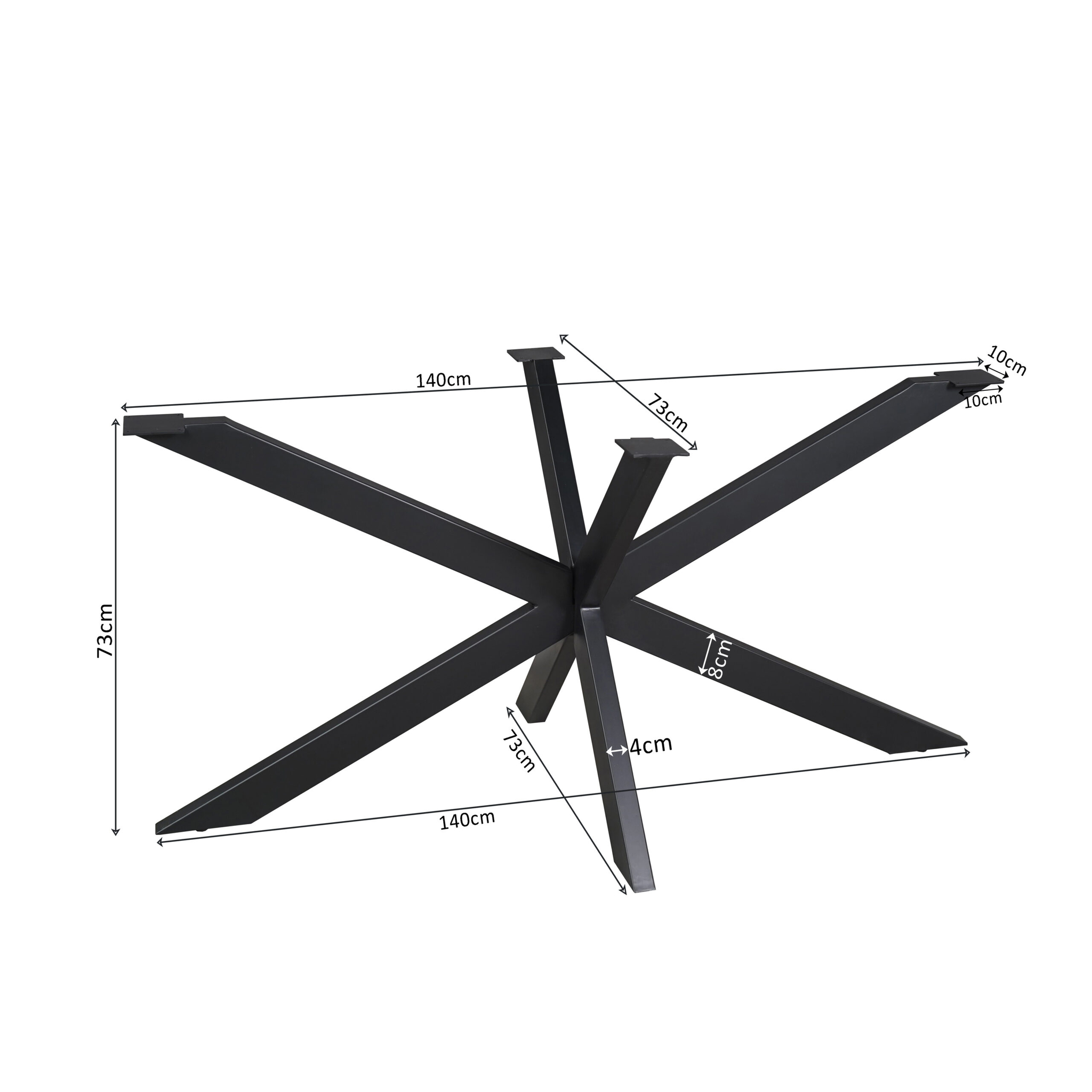 Tafelblad Zeirena Metaal 140 cm - Afbeelding 4