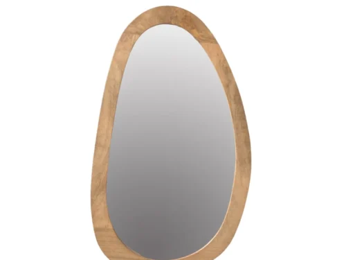 Spiegel Sapporo Naturel 100x60 cm met organische houten lijst en warme natuurlijke uitstraling