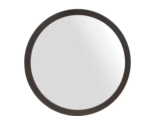Ronde Spiegel Voossin Bruin Ø60 cm met mangohouten frame en natuurlijke uitstraling
