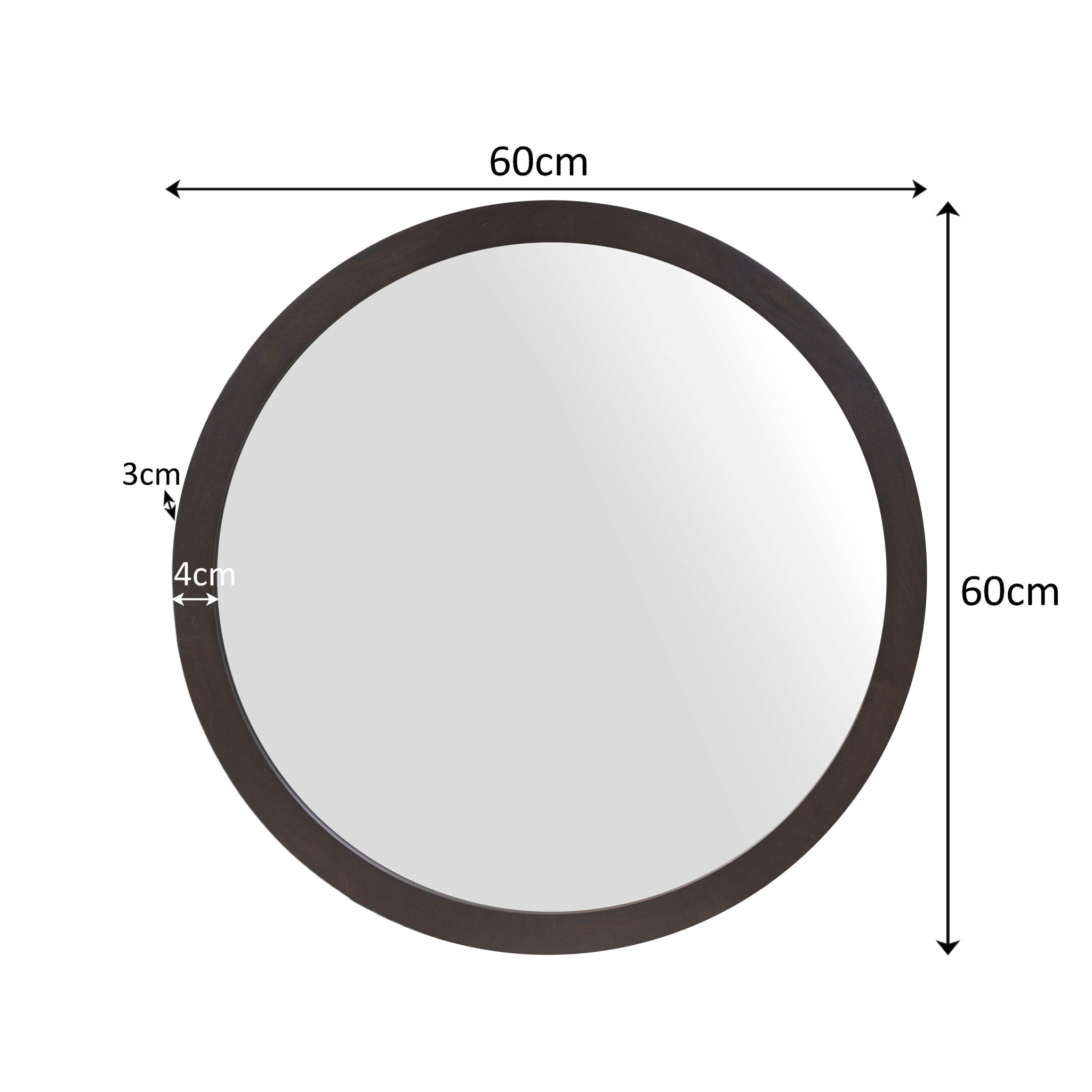Spiegel Voossin Bruin Ø60 cm - Afbeelding 3