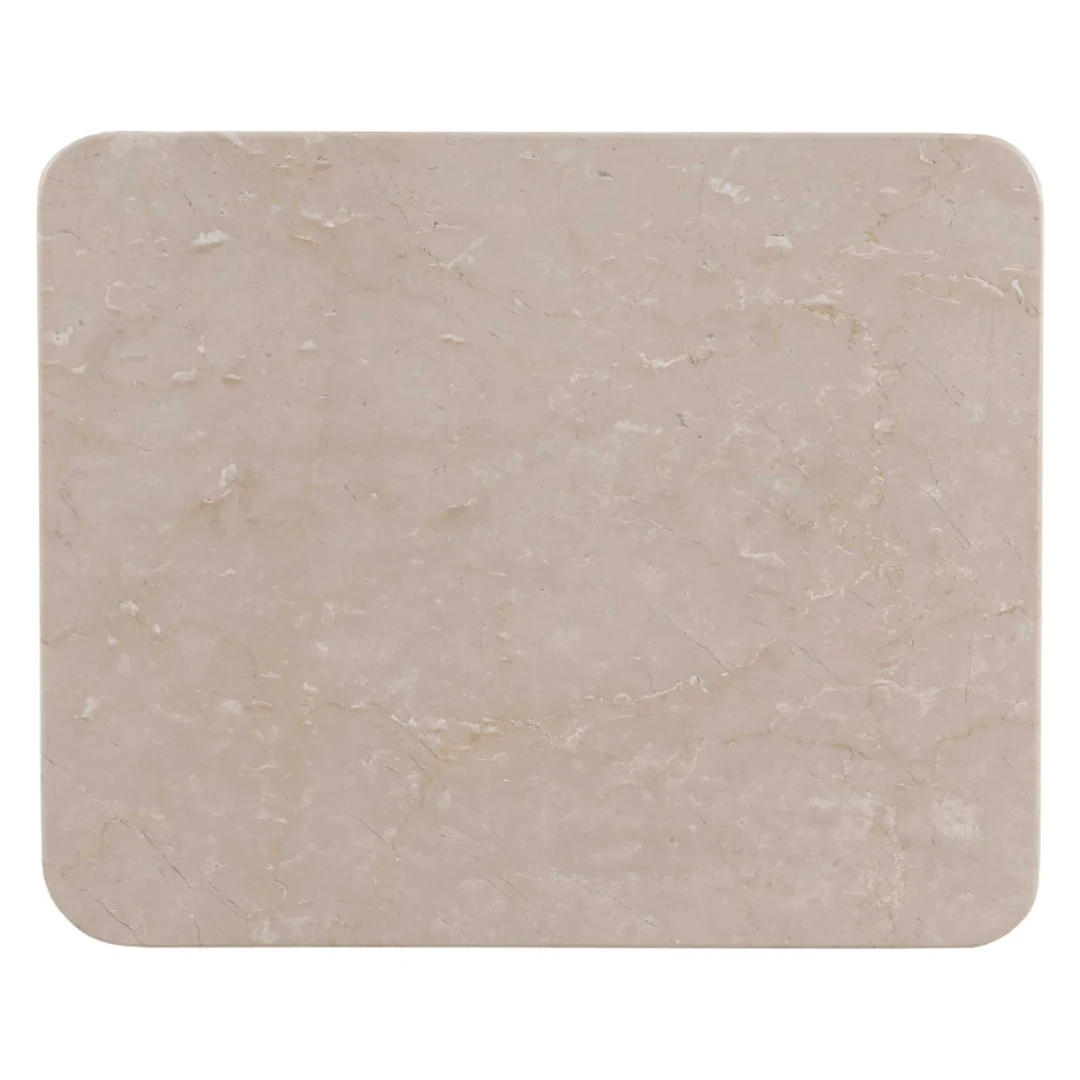 Kast Maaldum Beige 55 cm marmeren bovenblad met afgeronde hoeken en rustige natuurlijke kleurnuances