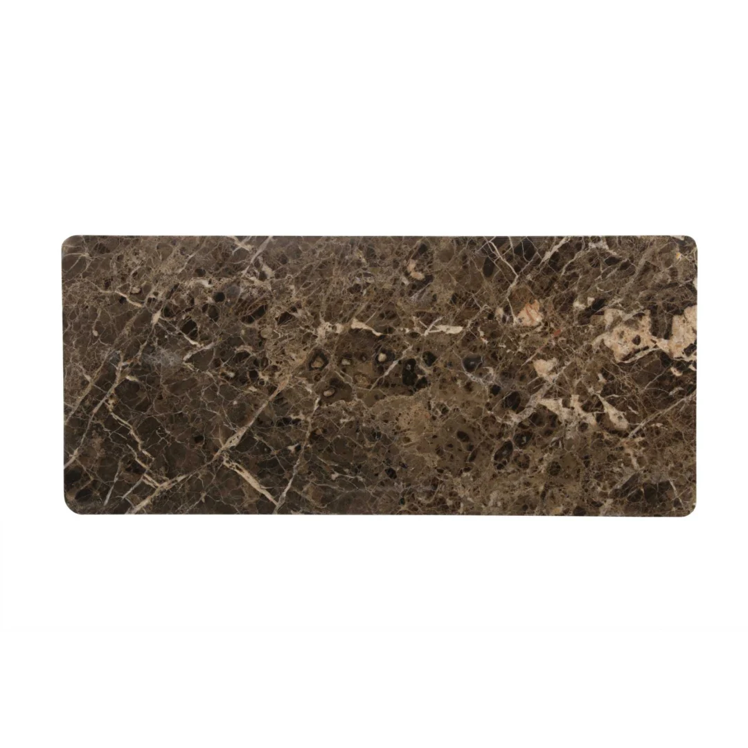 Bruin marmeren bovenblad Kast Roontella 55 cm met natuurlijke aders en afgeronde hoeken