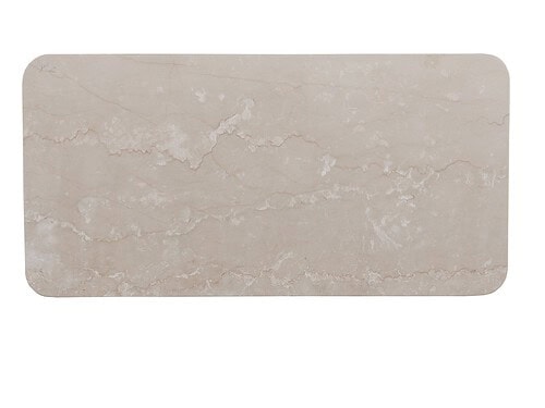 TV-meubel Corsica Beige 210 cm met beige marmerlook bovenblad en afgeronde hoeken