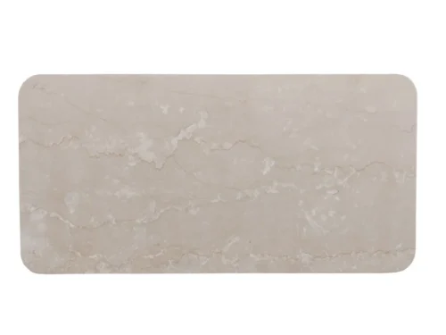 TV-meubel Corsica Beige 210 cm met beige marmerlook bovenblad en afgeronde hoeken