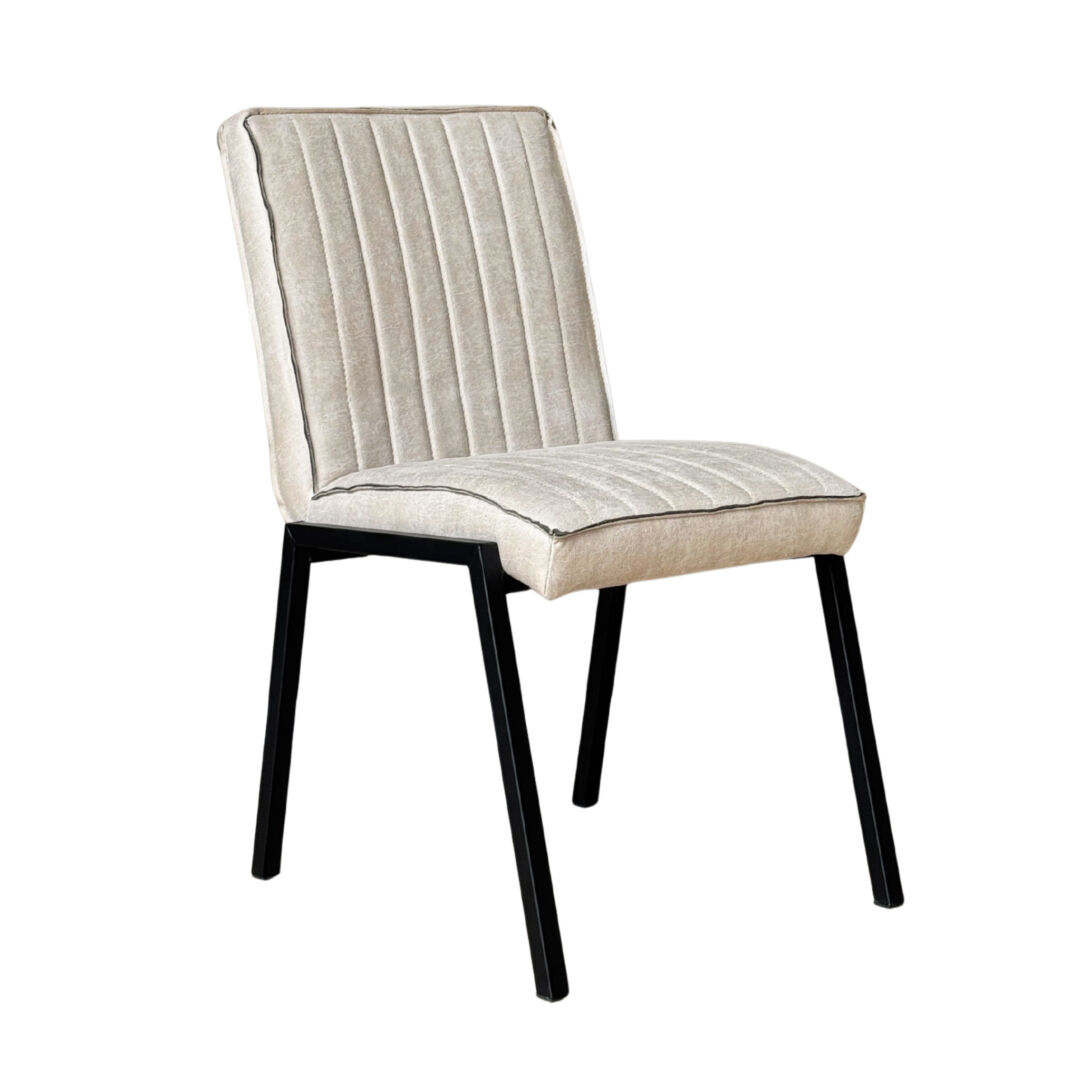 Eetkamerstoel Caoviax Metalen beige metaal