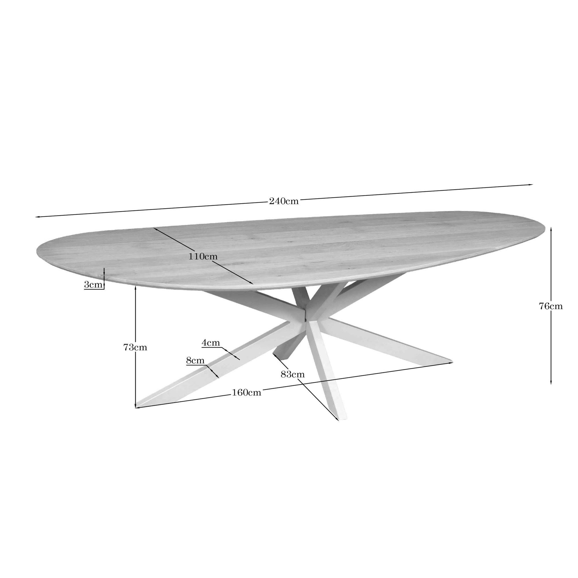 Eettafel Brerrand Metaal 240 cm - Afbeelding 4
