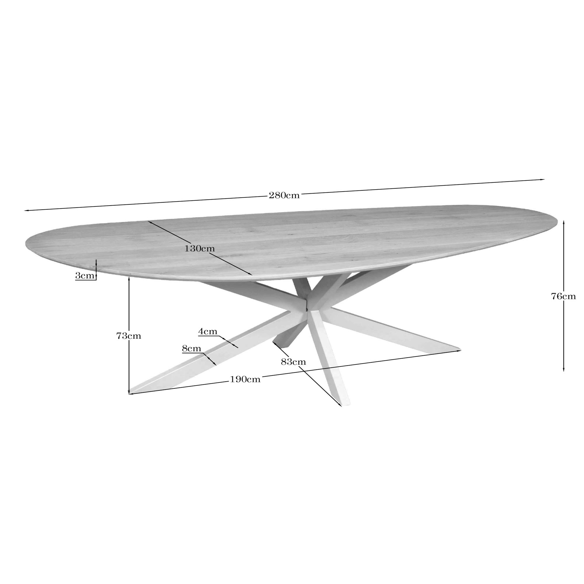 Eettafel Pansin Metaal 280 cm - Afbeelding 4