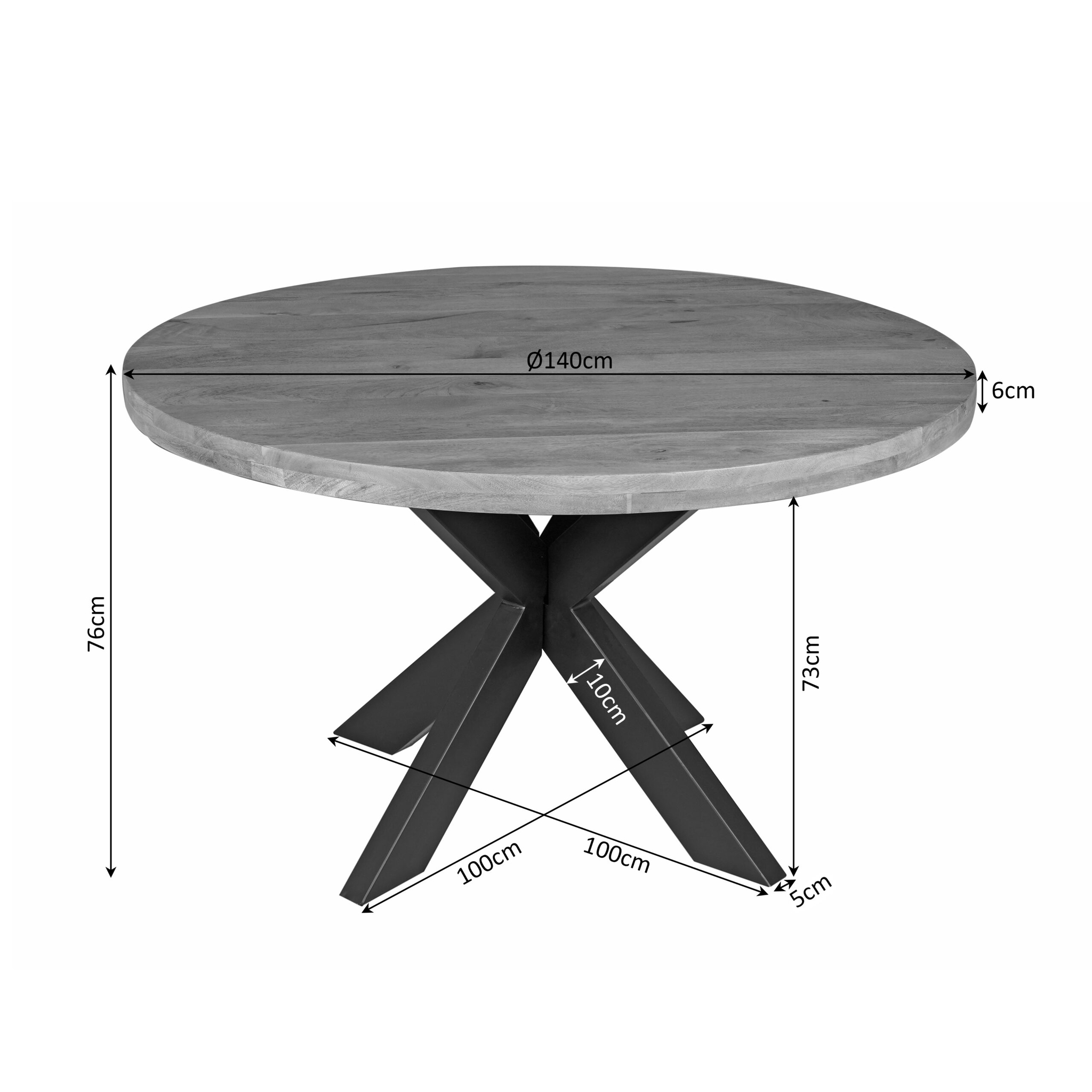 Eettafel Teiltura Naturel 140 cm - Afbeelding 4