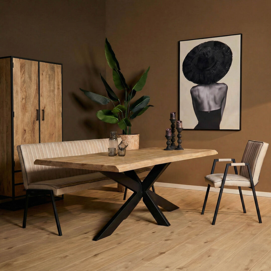 Boomstamtafel Zienton Mangohout 140 cm - Afbeelding 5