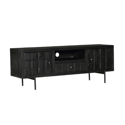 TV-meubel Staarol Zwart 150 cm - Afbeelding 4
