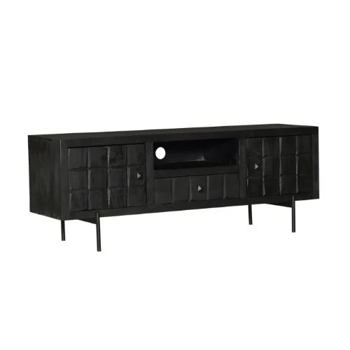 TV-meubel Staarol Zwart 150 cm - Afbeelding 4
