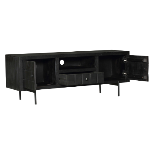 TV-meubel Staarol Zwart 150 cm - Afbeelding 5