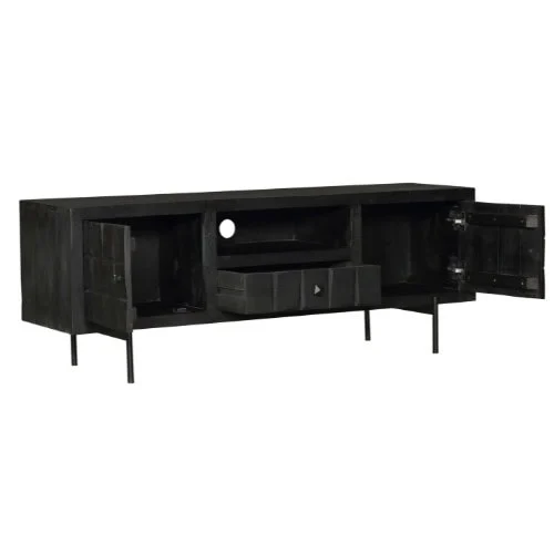 TV-meubel Staarol Zwart 150 cm - Afbeelding 5