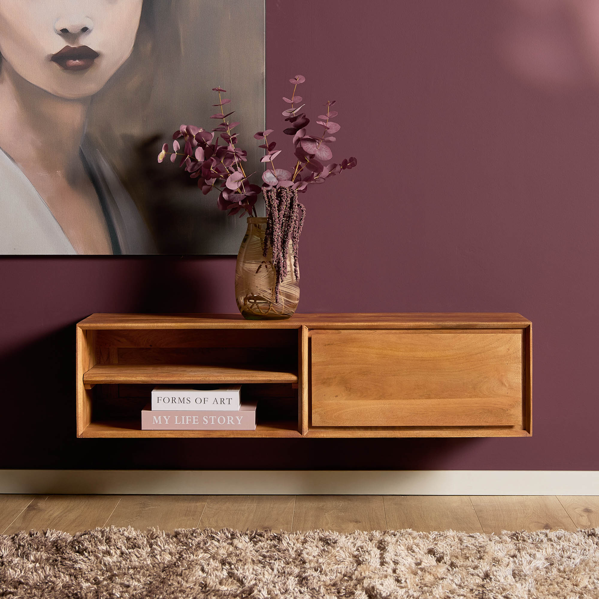 TV-meubel Furdira Naturel 120 cm - Afbeelding 6