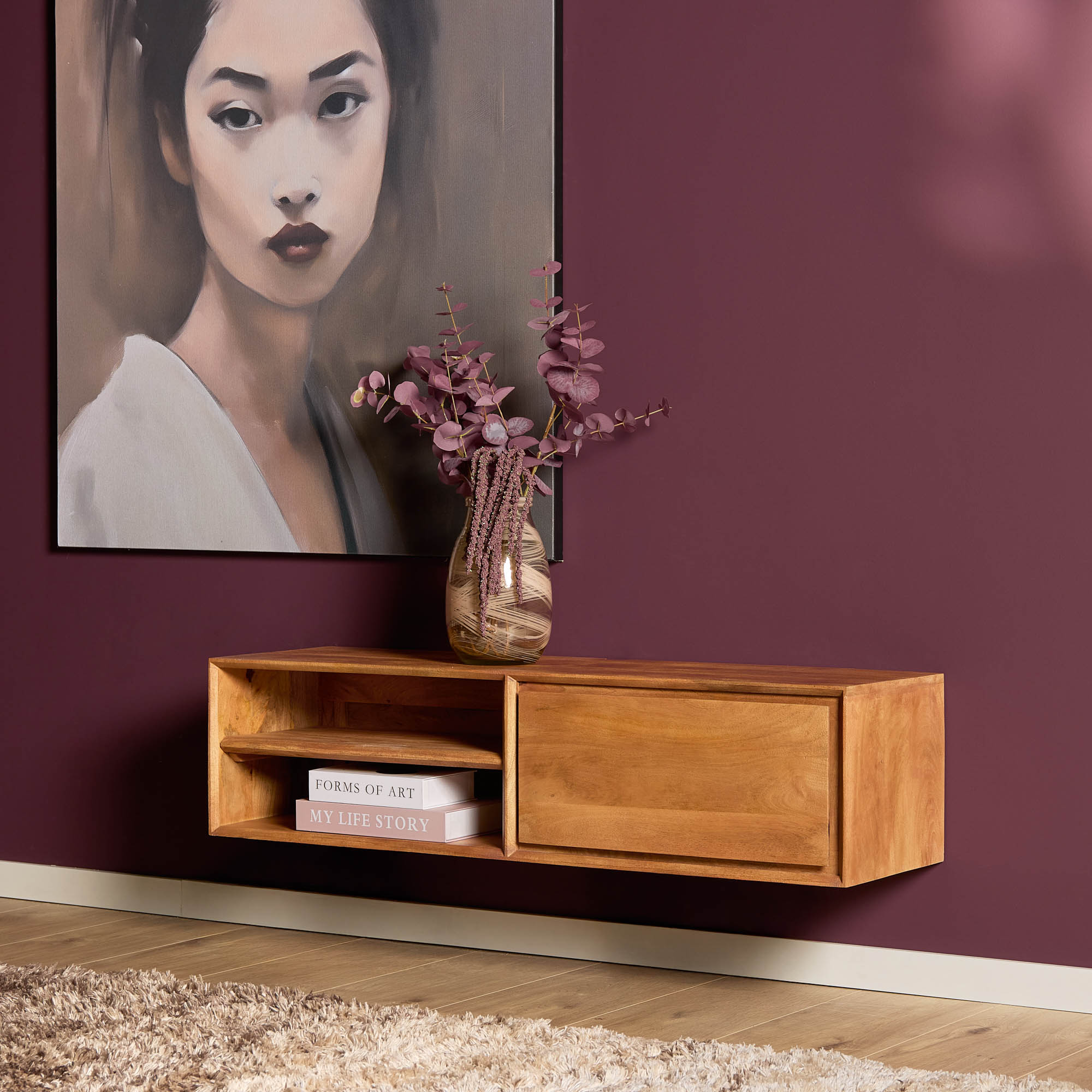 TV-meubel Furdira Naturel 120 cm - Afbeelding 7