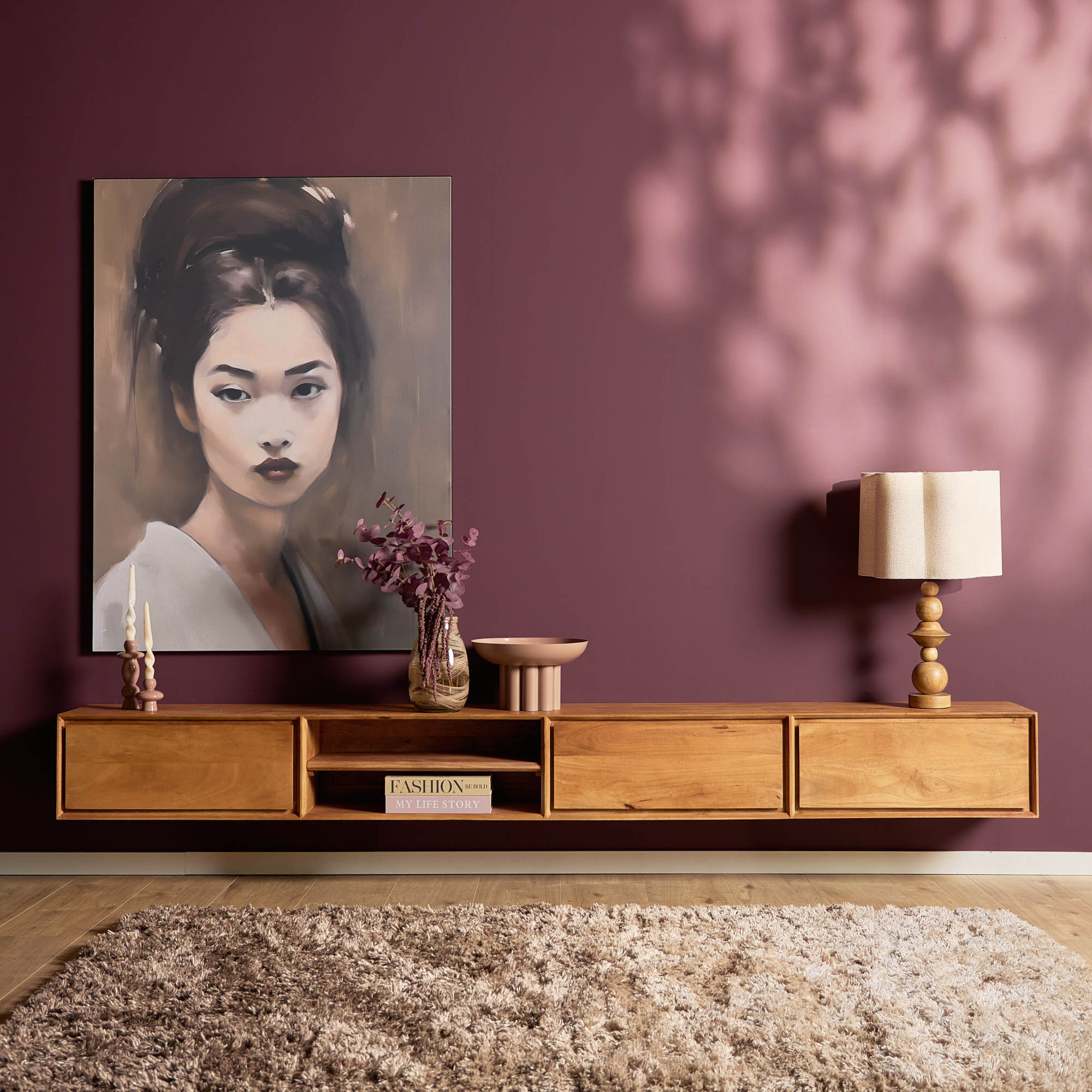 TV-meubel Rurdio Naturel 280 cm - Afbeelding 8
