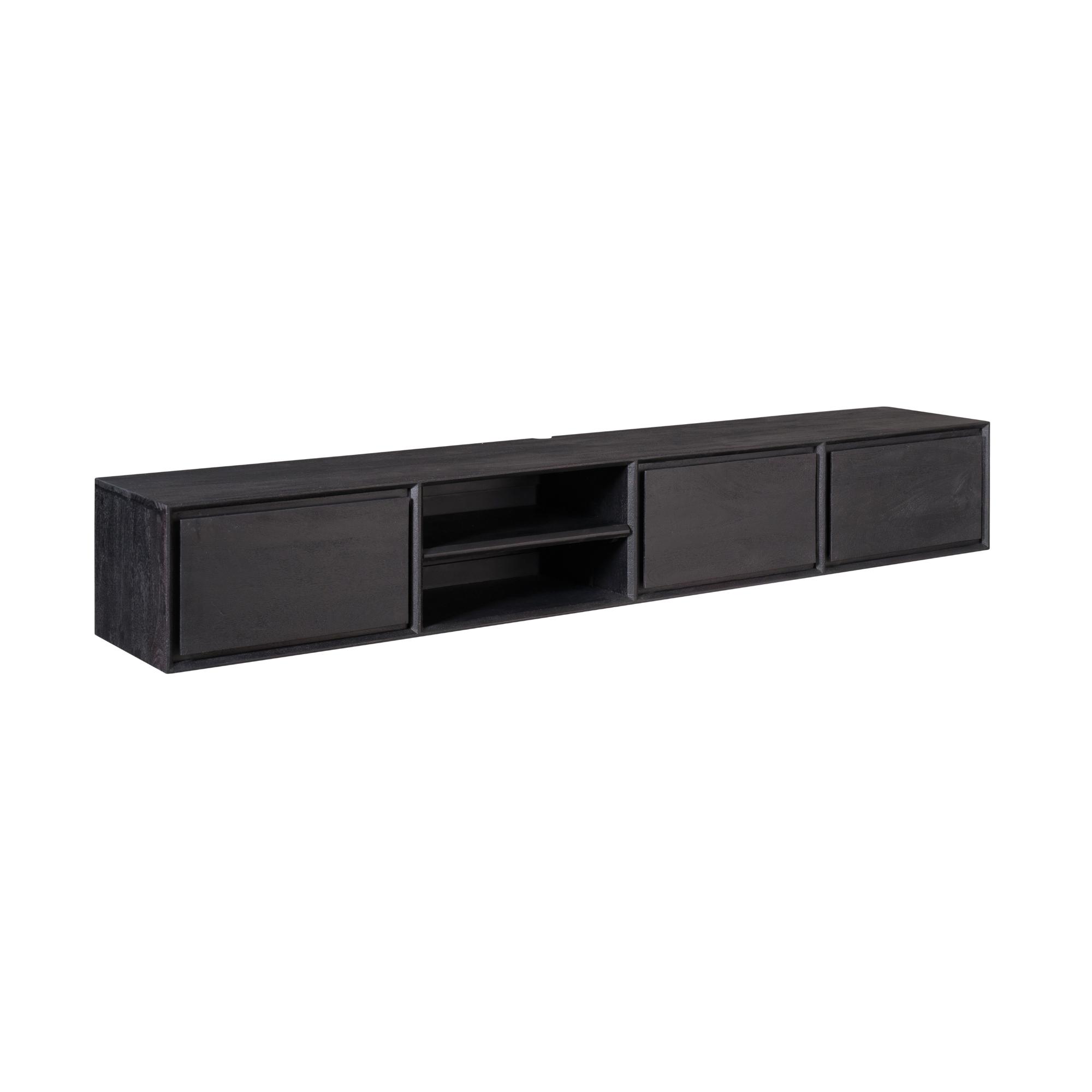 TV-meubel Graunnano Zwart 200 cm - Afbeelding 2
