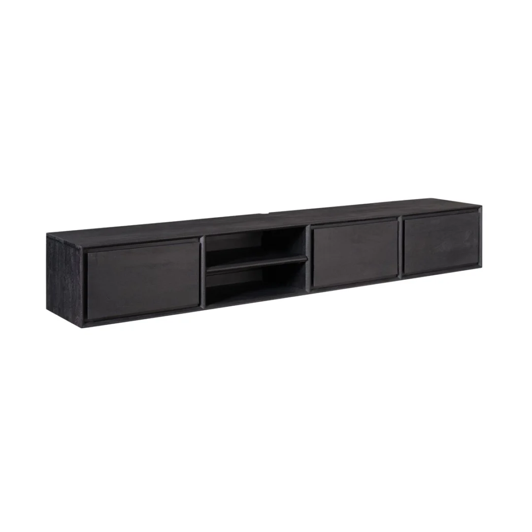 TV-meubel Graunnano Zwart 200 cm - Afbeelding 2