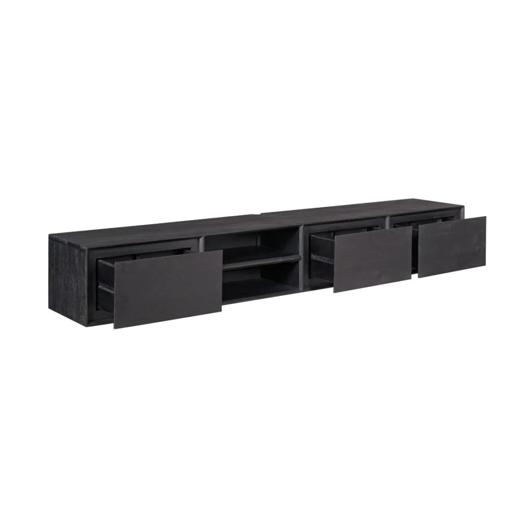 TV-meubel Graunnano Zwart 200 cm - Afbeelding 4