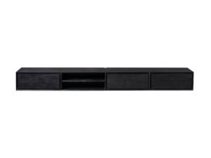 TV-meubel Taulvello Zwart 280 cm