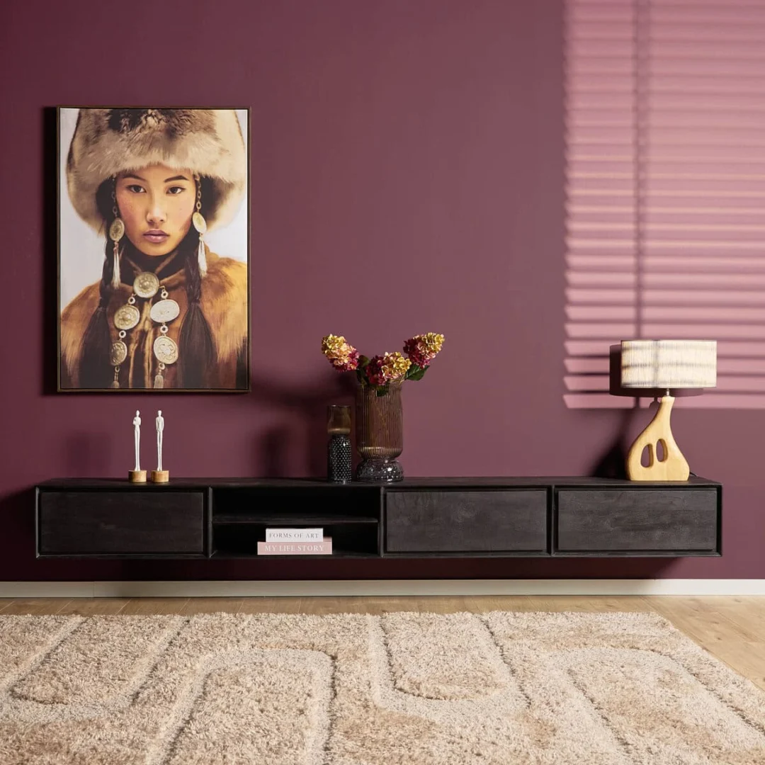 TV-meubel Taulvello Zwart 280 cm - Afbeelding 8