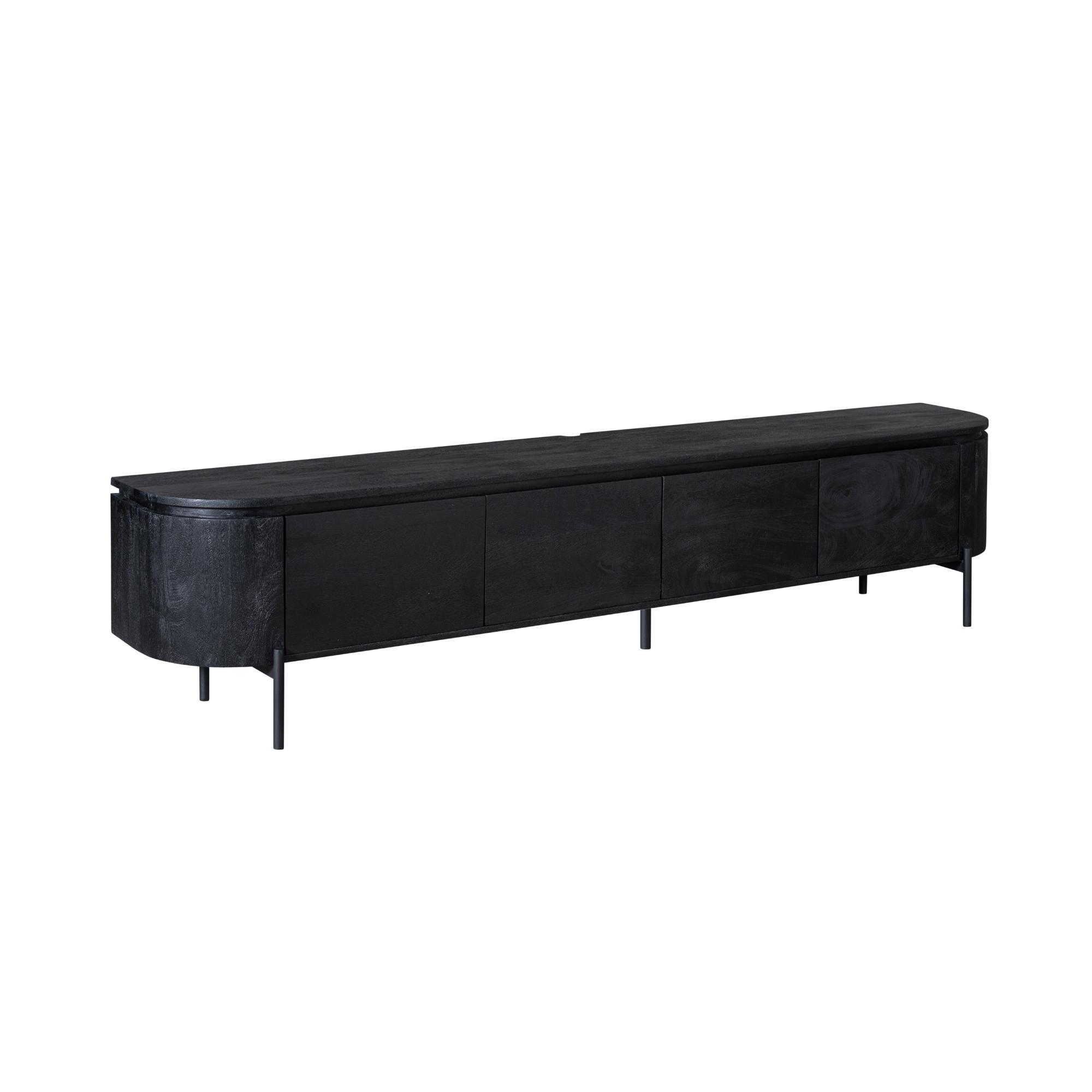TV-meubel Trinno Zwart 240 cm - Afbeelding 3