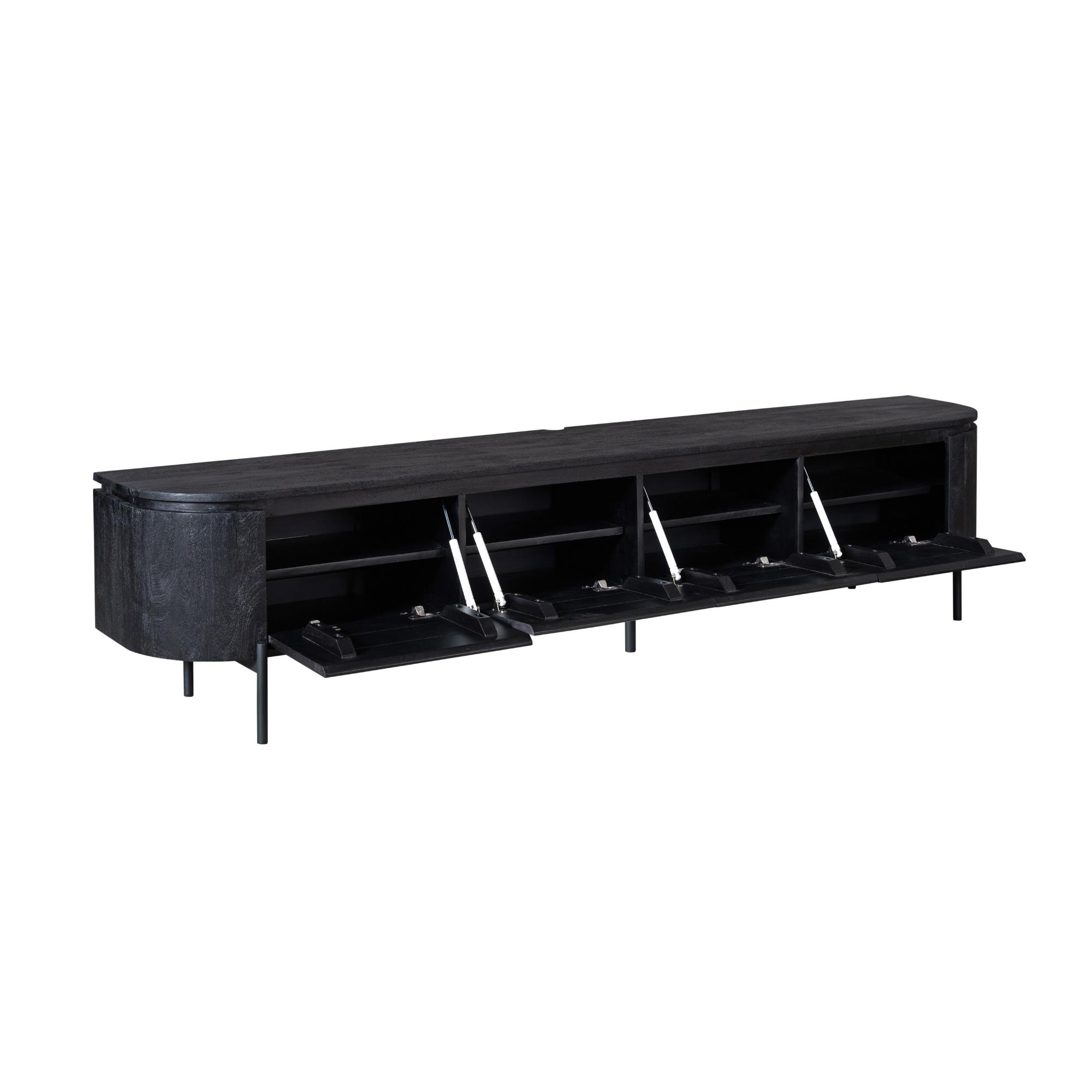TV-meubel Trinno Zwart 240 cm - Afbeelding 4