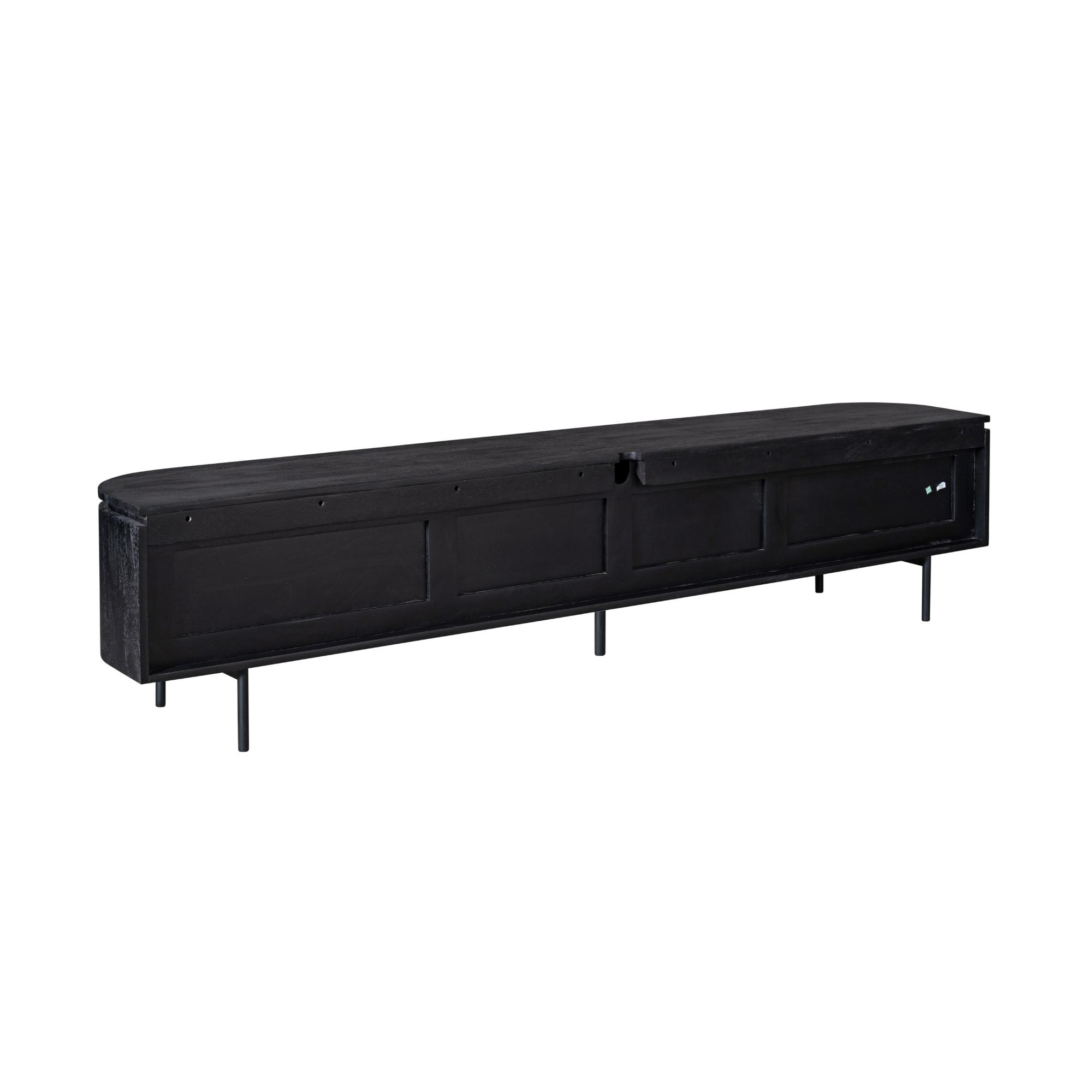 TV-meubel Trinno Zwart 240 cm - Afbeelding 5