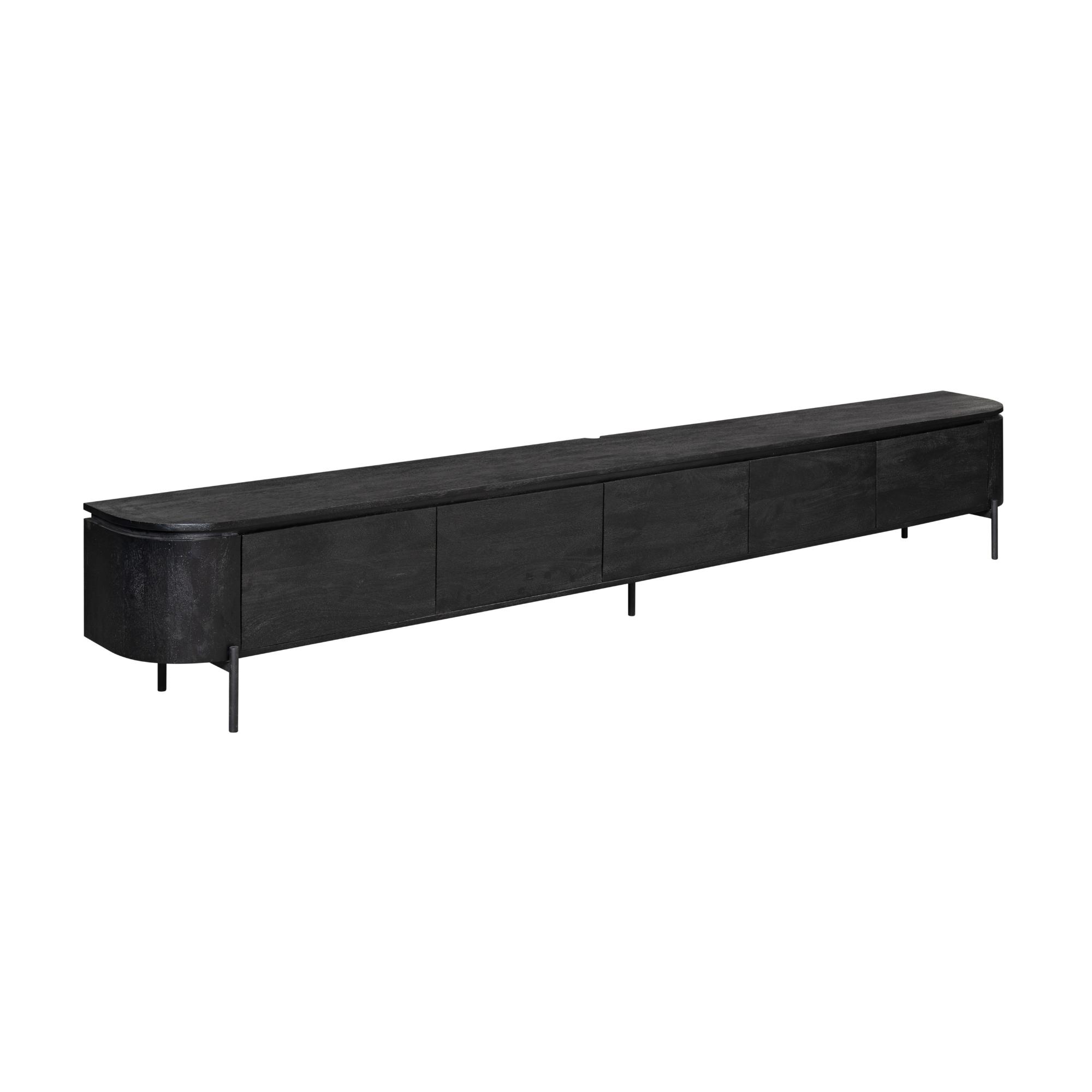 TV-meubel Cidol Zwart 280 cm - Afbeelding 2