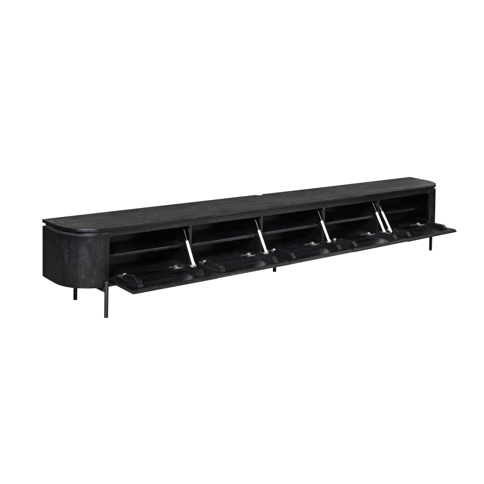 TV-meubel Cidol Zwart 280 cm - Afbeelding 3