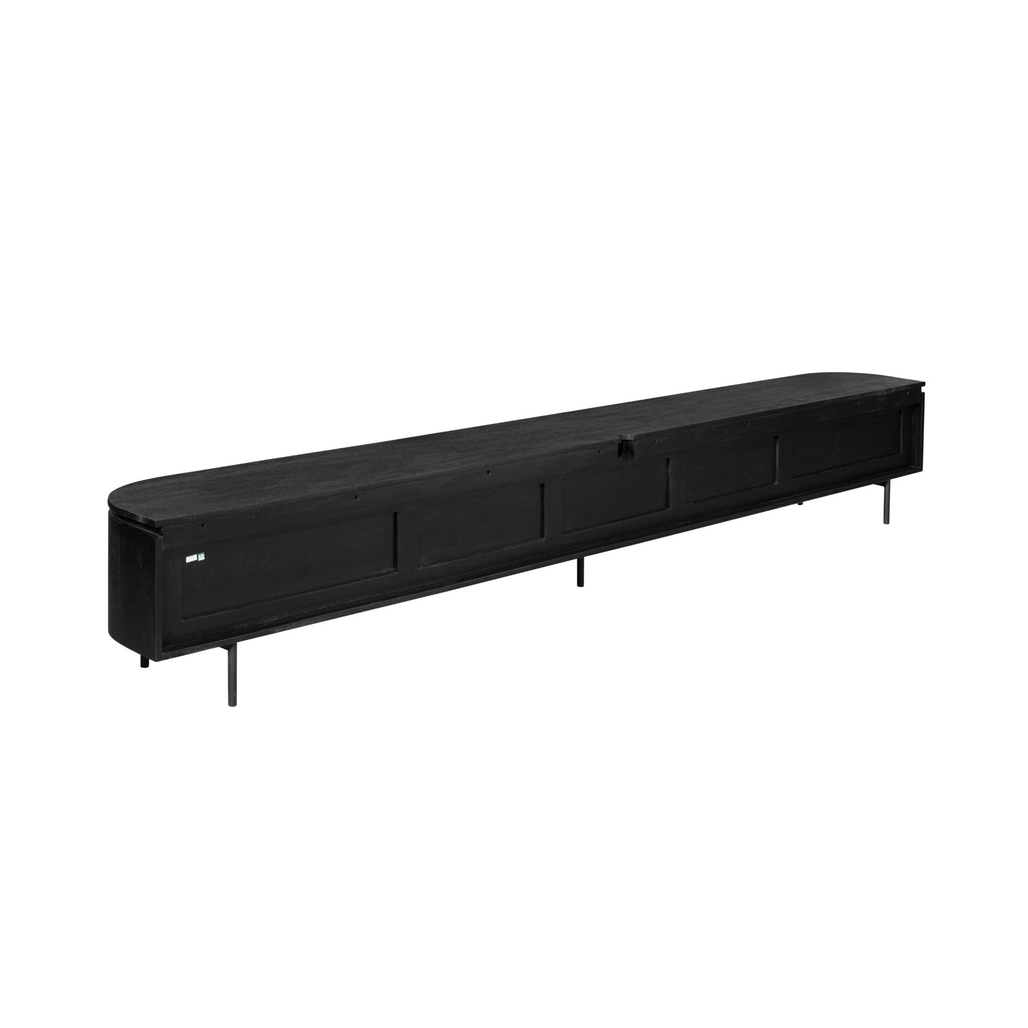 TV-meubel Cidol Zwart 280 cm - Afbeelding 4