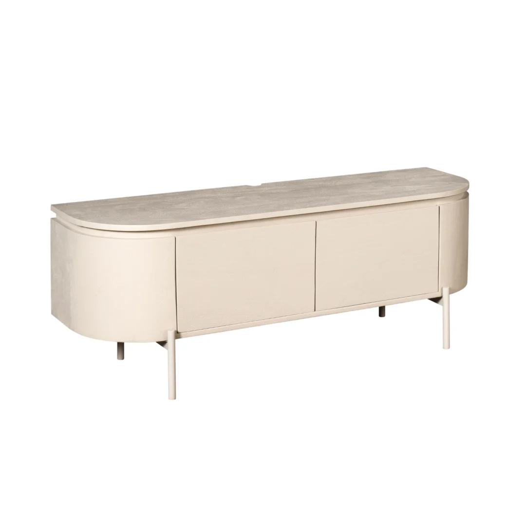 Tv meubel Virmen 120 cm mangohout - Afbeelding 2