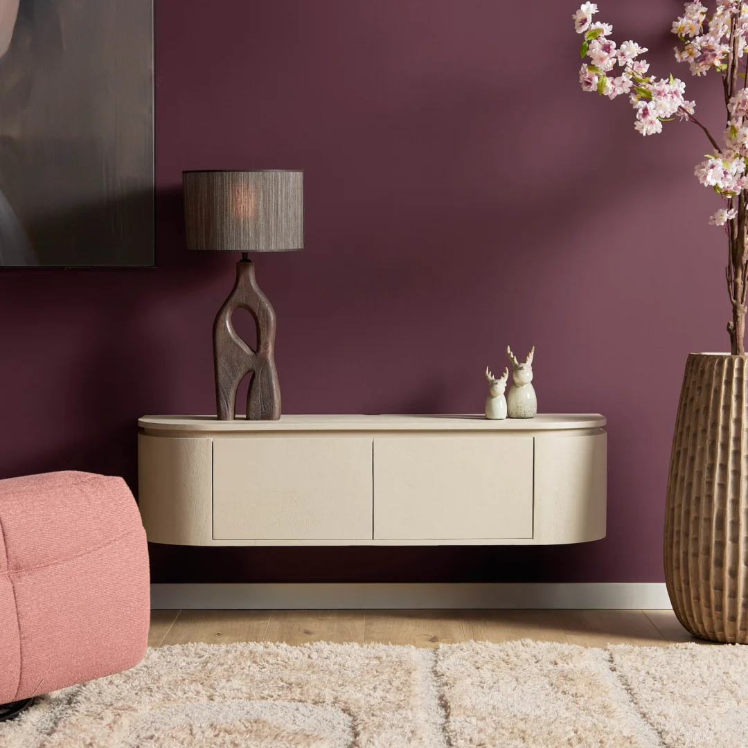 Tv meubel Virmen 120 cm mangohout - Afbeelding 11