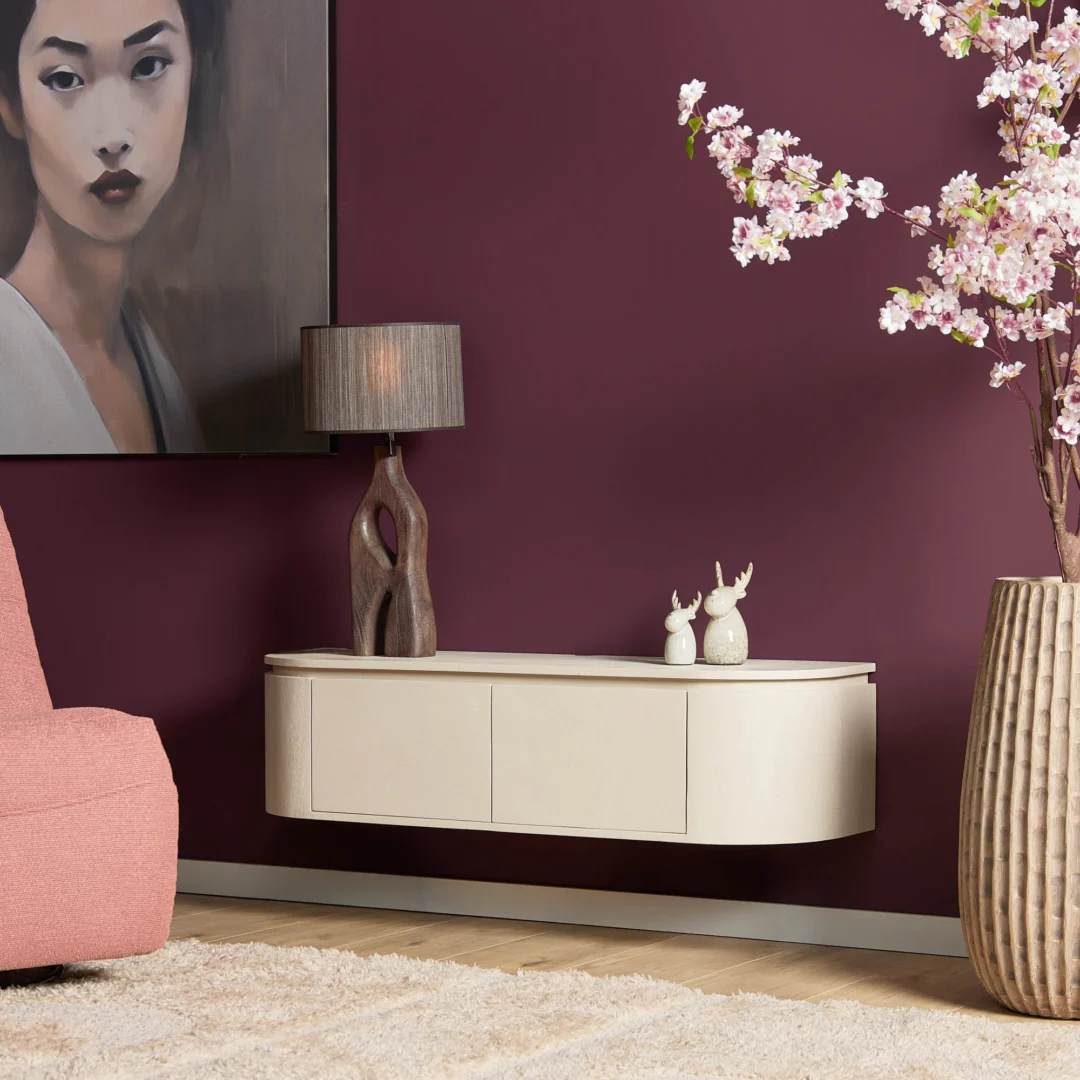 Tv meubel Virmen 120 cm mangohout - Afbeelding 12