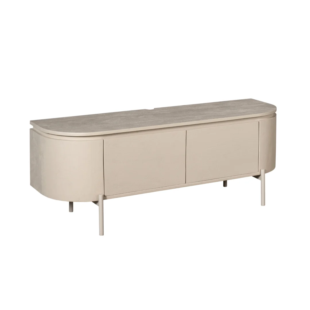 Tv meubel Virmen 120 cm mangohout - Afbeelding 6