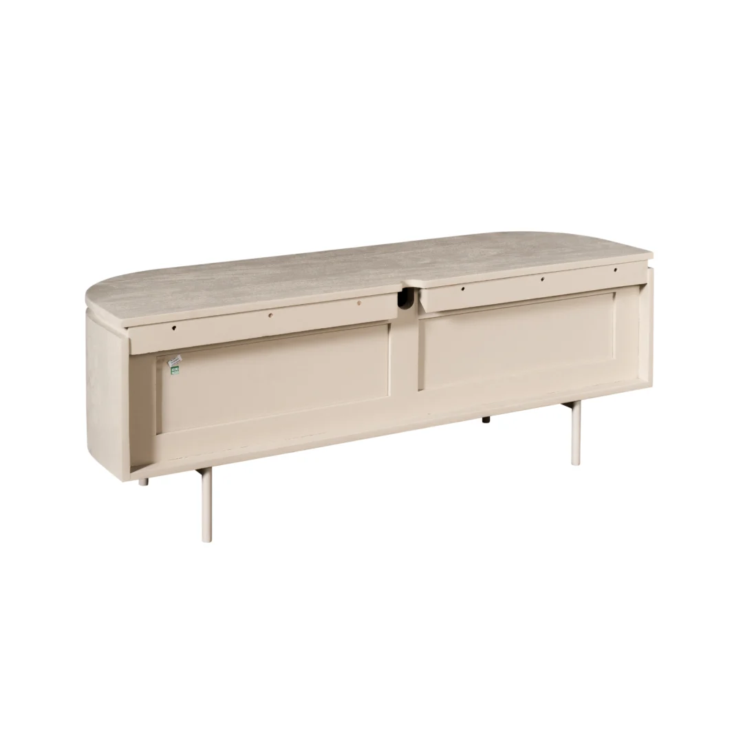 Tv meubel Virmen 120 cm mangohout - Afbeelding 7