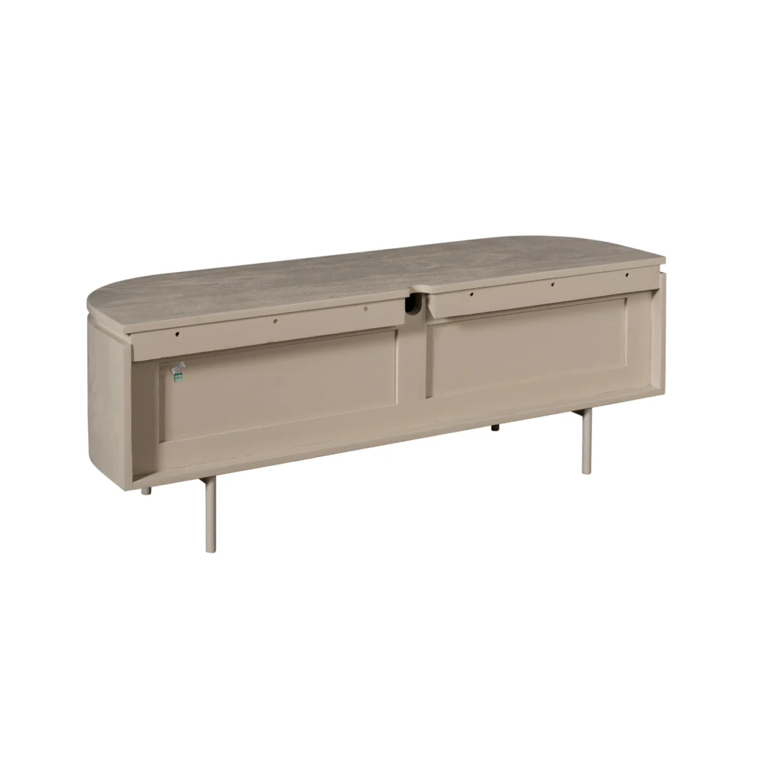 Tv meubel Virmen 120 cm mangohout - Afbeelding 10