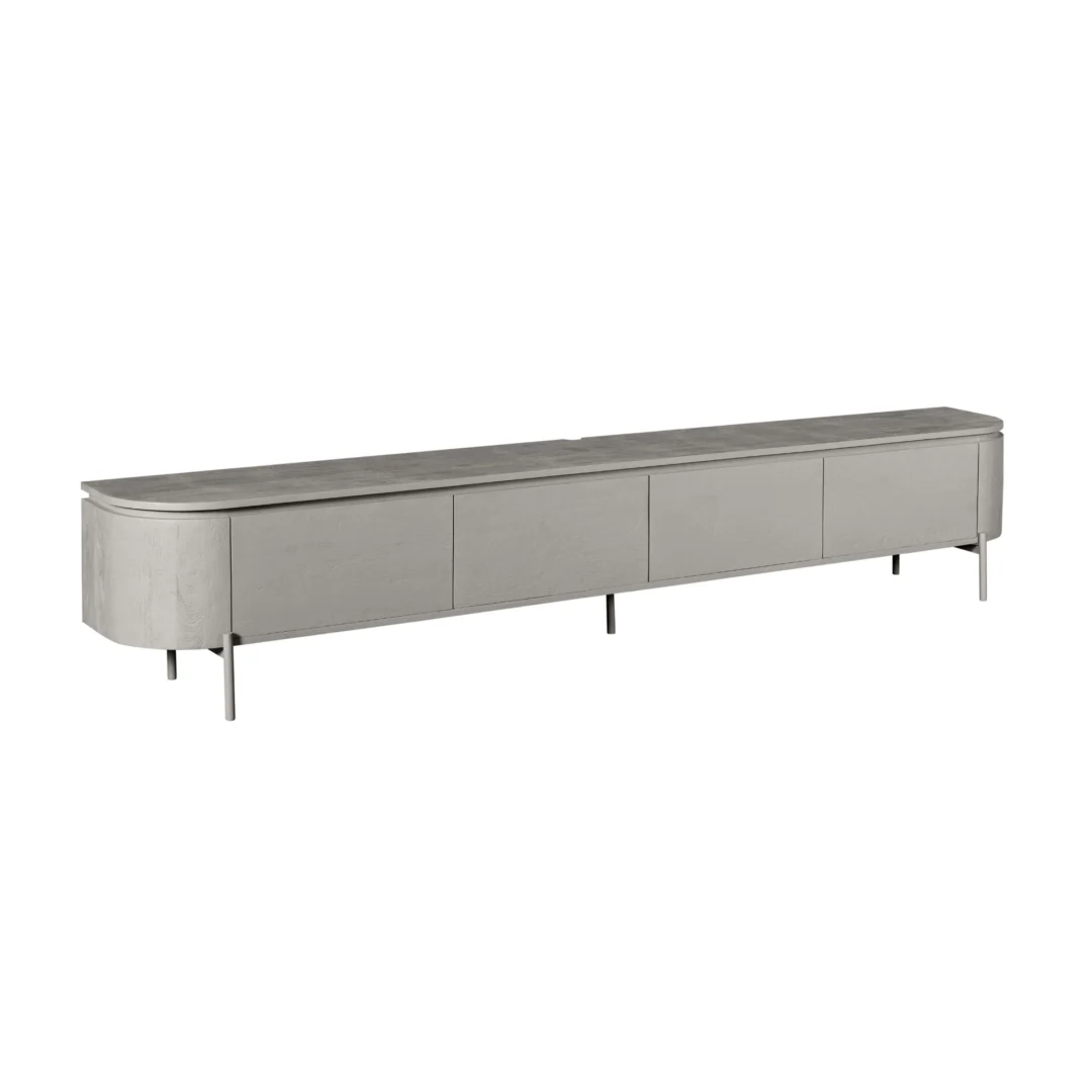 Tv meubel Trirnella 240 cm mangohout - Afbeelding 7