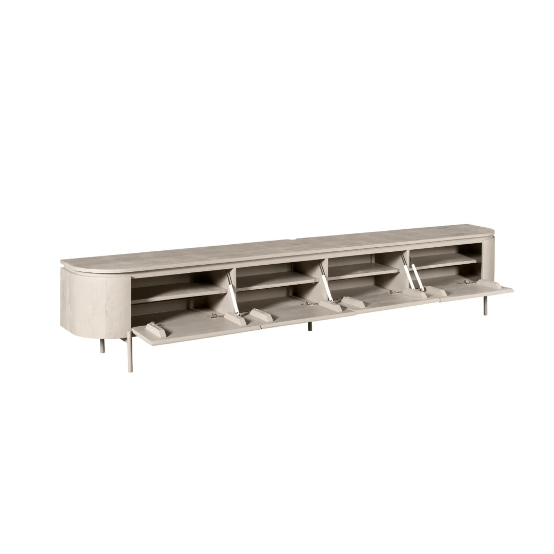 Tv meubel Trirnella 240 cm mangohout - Afbeelding 9