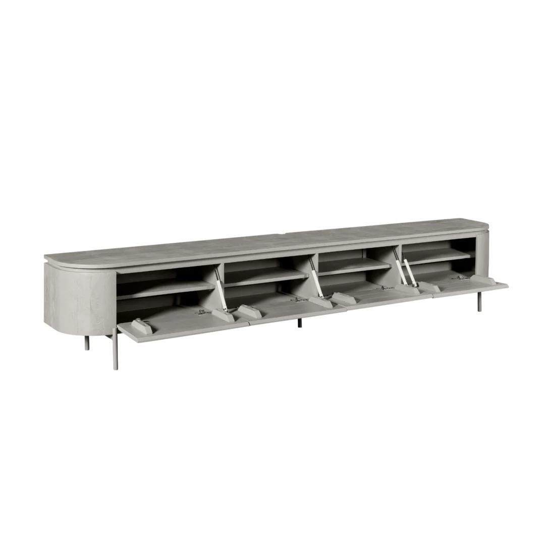 Tv meubel Trirnella 240 cm mangohout - Afbeelding 10
